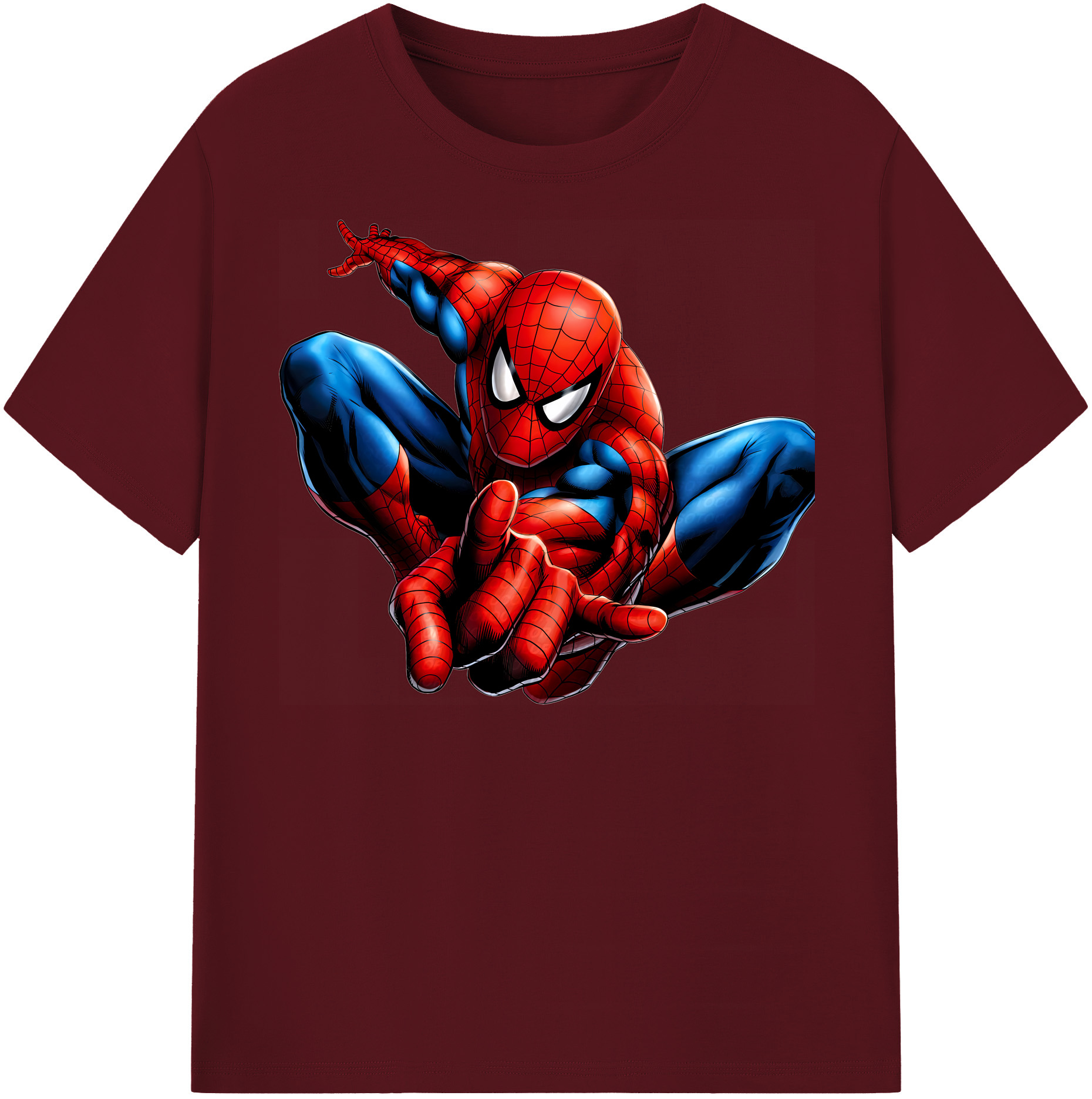 （画像用） Spider Man スパイダーマン 綿100％半袖Tシャツ（フロントプリント）